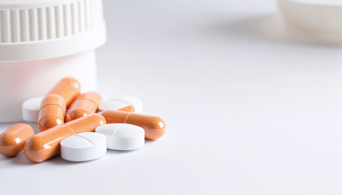 Man reviewing a confidential self-check questionnaire about ED pills on a digital tablet in a clinical setting